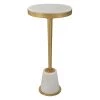 Uttermost Edifice White Marble Drink Table Tables 1 Uttermost Edifice White Marble Drink Table Tables