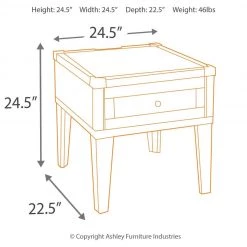 Ashley Furniture Tables Todoe - Gray Dark - Rectangular End Table 19 Ashley Furniture Tables Todoe - Gray Dark - Rectangular End Table