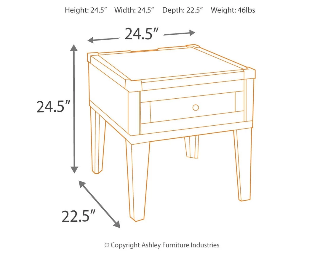 Ashley Furniture Tables Todoe - Gray Dark - Rectangular End Table 8 Ashley Furniture Tables Todoe - Gray Dark - Rectangular End Table