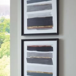 Ashley Furniture Hallwood - Black/white/gray - Wall Art Set (2/cn)