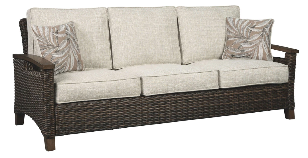 Ashley Furniture Paradise - Medium Brown - Sofa With Cushion Sofas 3 Ashley Furniture Paradise - Medium Brown - Sofa With Cushion Sofas