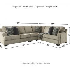 Signature Design By Ashley® Bovarian - Left Arm Facing Sofa With Corner Wedge, Armless Chair, Right Arm Facing Loveseat Sectional 17 Signature Design By Ashley® Bovarian - Left Arm Facing Sofa With Corner Wedge, Armless Chair, Right Arm Facing Loveseat Sectional
