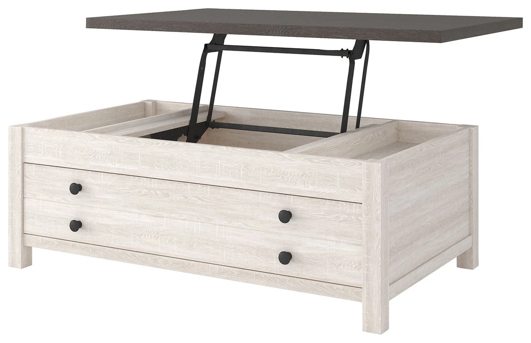 Ashley Furniture Dorrinson - White / Black / Gray - Lift Top Cocktail Table Tables 12 Ashley Furniture Dorrinson - White / Black / Gray - Lift Top Cocktail Table Tables
