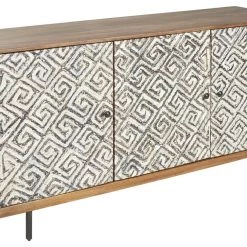 Ashley Furniture Cabinets Kerrings - Brown/black/white - Accent Cabinet