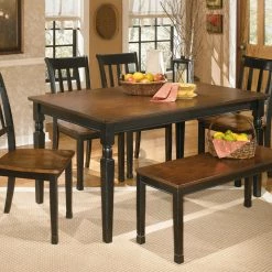 Ashley Furniture Owingsville - Black/brown - Dining Room Side Chair (2/cn)