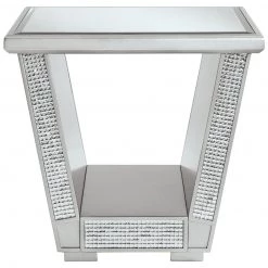 Ashley Furniture Fanmory - Silver Finish - Square End Table