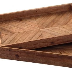 Ashley Furniture Dewitt - Brown - Tray Set (2/cn) Table Decor