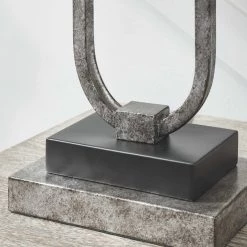 Ashley Furniture Bennish - Antique Silver Finish - Metal Table Lamp (1/cn) Accessories