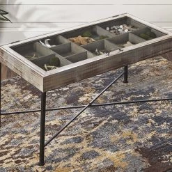 Ashley Furniture Shellmond - Antique Gray/black - Accent Cocktail Table Tables