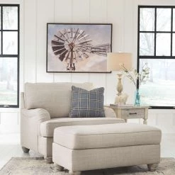 Ashley Furniture Traemore - Linen - Ottoman Ottomans