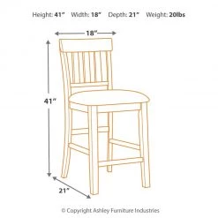 Ashley Furniture Flaybern - Brown - Upholstered Barstool (2/cn) Stools