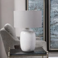 Uttermost Winterscape White Glaze Table Lamp Accessories
