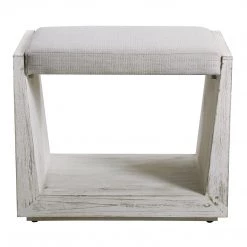 Benches Uttermost Cabana White Small Bench