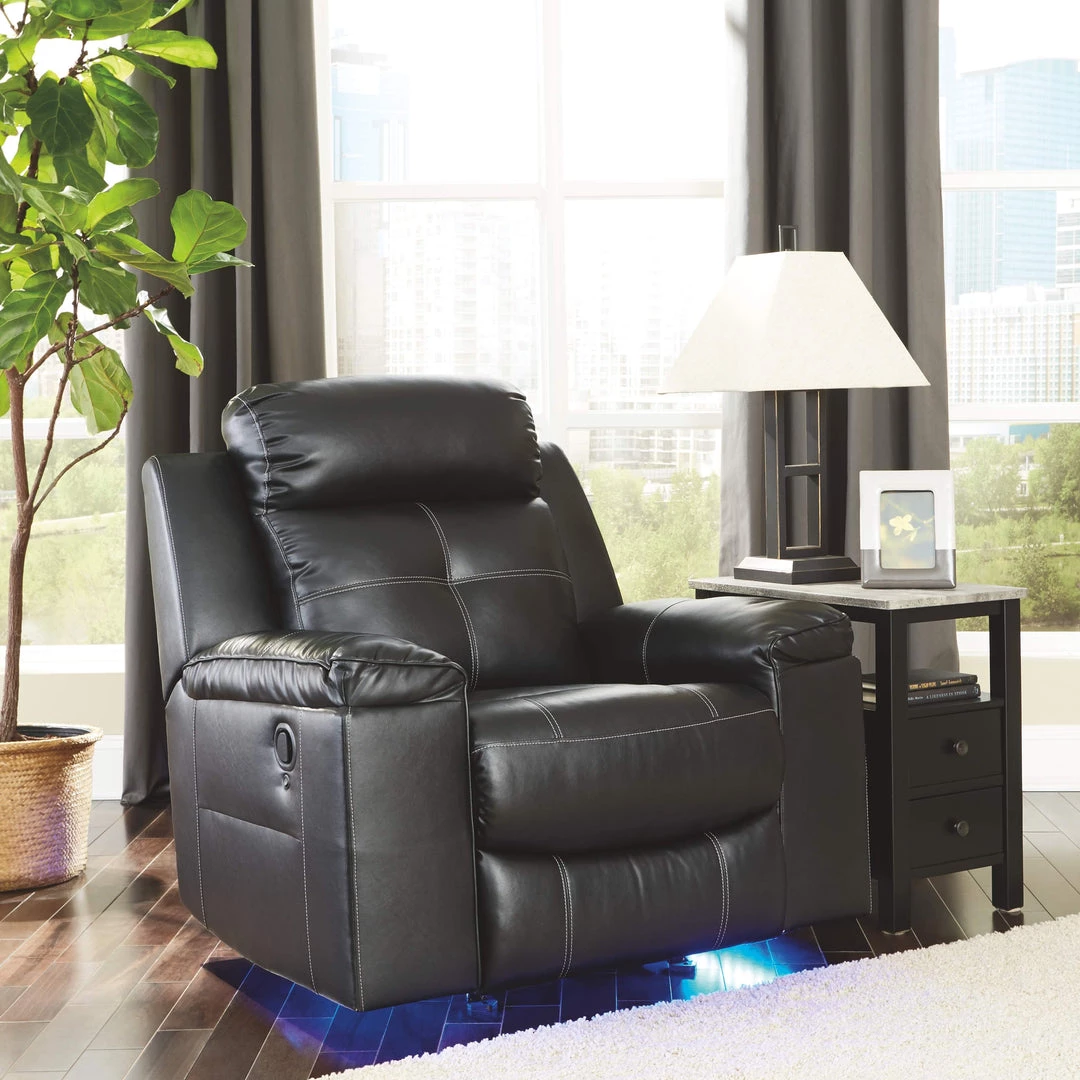 Ashley Furniture Kempten - Black - Rocker Recliner Reclining Furniture 7 Ashley Furniture Kempten - Black - Rocker Recliner Reclining Furniture