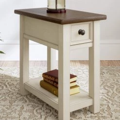 Ashley Furniture Bolanburg - White / Brown / Beige - Chair Side End Table