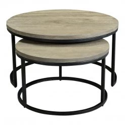 Moe's Home Collection Drey Round Nesting Coffee Tables Set Of 2