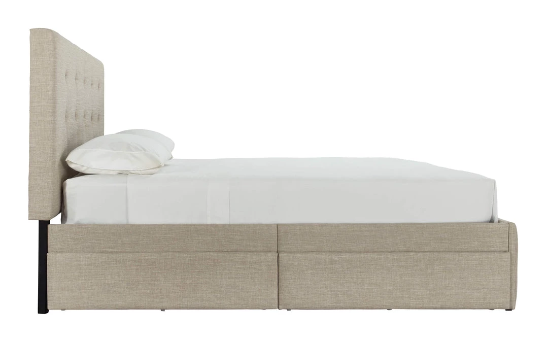 Signature Design By Ashley® Gladdinson - Gray - Queen Upholstered Bed With 4 Storage Drawers Beds 9 Signature Design By Ashley® Gladdinson - Gray - Queen Upholstered Bed With 4 Storage Drawers Beds
