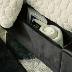 Signature Design By Ashley® Beds Lindenfield - Black - Upholstered Bed With Footboard Storage