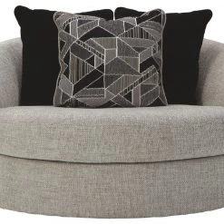 Ashley Furniture Megginson - Storm - Oversized Round Swivel Chair 12 Ashley Furniture Megginson - Storm - Oversized Round Swivel Chair