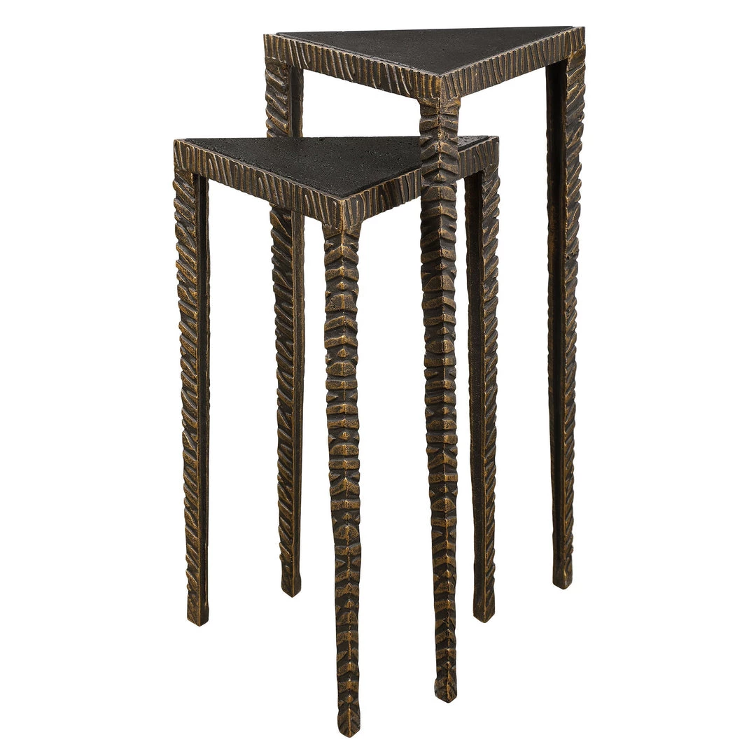 Uttermost Samiria Triangular Accent Tables, S/2 3 Uttermost Samiria Triangular Accent Tables, S/2