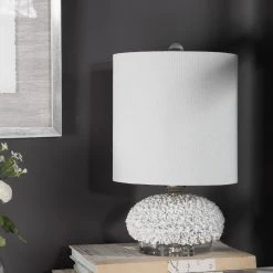 Uttermost Dellen White Floral Buffet Lamp Accessories