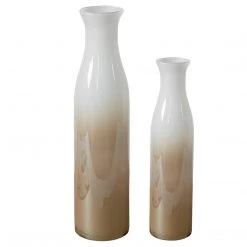 Uttermost Blur Ivory Beige Vases, S/2 Table Decor