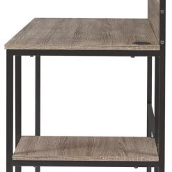 Ashley Furniture Daylicrew - Grayish Brown/gunmetal - Home Office Desk And Hutch Desks