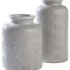 Ashley Furniture Table Decor Edwinna - Gray - Vase Set (2/cn) 2 Ashley Furniture Table Decor Edwinna - Gray - Vase Set (2/cn)
