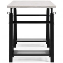 Ashley Furniture Bayflynn - White/black - Adjustable Height Desk
