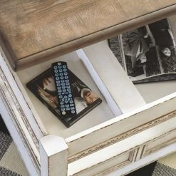 Ashley Furniture Realyn - White/brown - Lift Top Cocktail Table