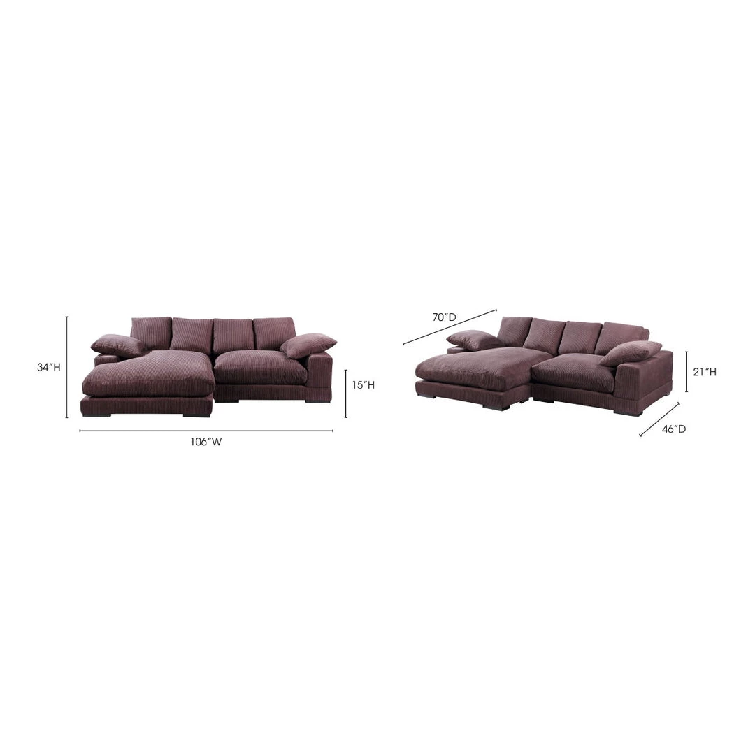 Moe's Home Collection Plunge Sectional Dark Brown 4 Moe's Home Collection Plunge Sectional Dark Brown