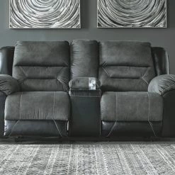 Signature Design By Ashley® Earhart - Reclining Sofa, Double Reclining Loveseat With Console
