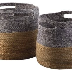 Ashley Furniture Parrish - Natural/blue - Basket Set (2/cn) Accessories