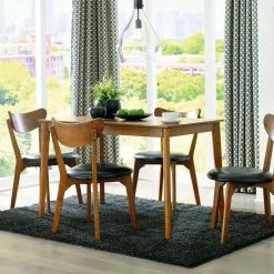 Ashley Furniture Parrenfield - Brown - Dining Room Table Set (5/cn) Dining Room Sets
