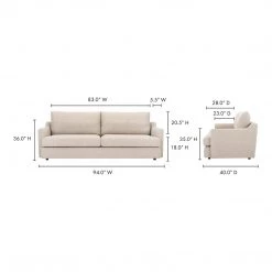Moe's Home Collection Sofas Alvin Sofa