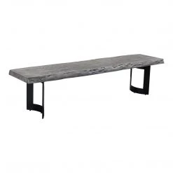 Moe's Home Collection Bent Bench Extra Small Weathered Grey Benches