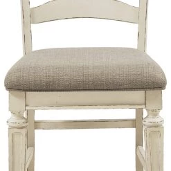 Ashley Furniture Stools Realyn - Chipped White - Upholstered Barstool (2/cn)