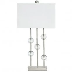 Ashley Furniture Jaala - Pearl Silver Finish - Metal Lamp (1/cn) Accessories