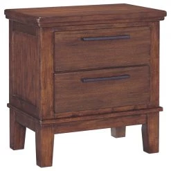 Ashley Furniture Nightstands Ralene - Medium Brown - Two Drawer Night Stand
