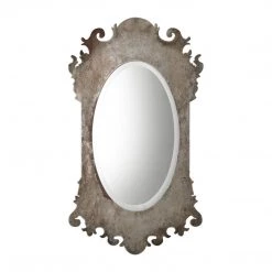 Accessories Uttermost Vitravo Oxidized Silver Oval Mirror