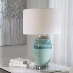 Accessories Uttermost Caicos Teal Table Lamp