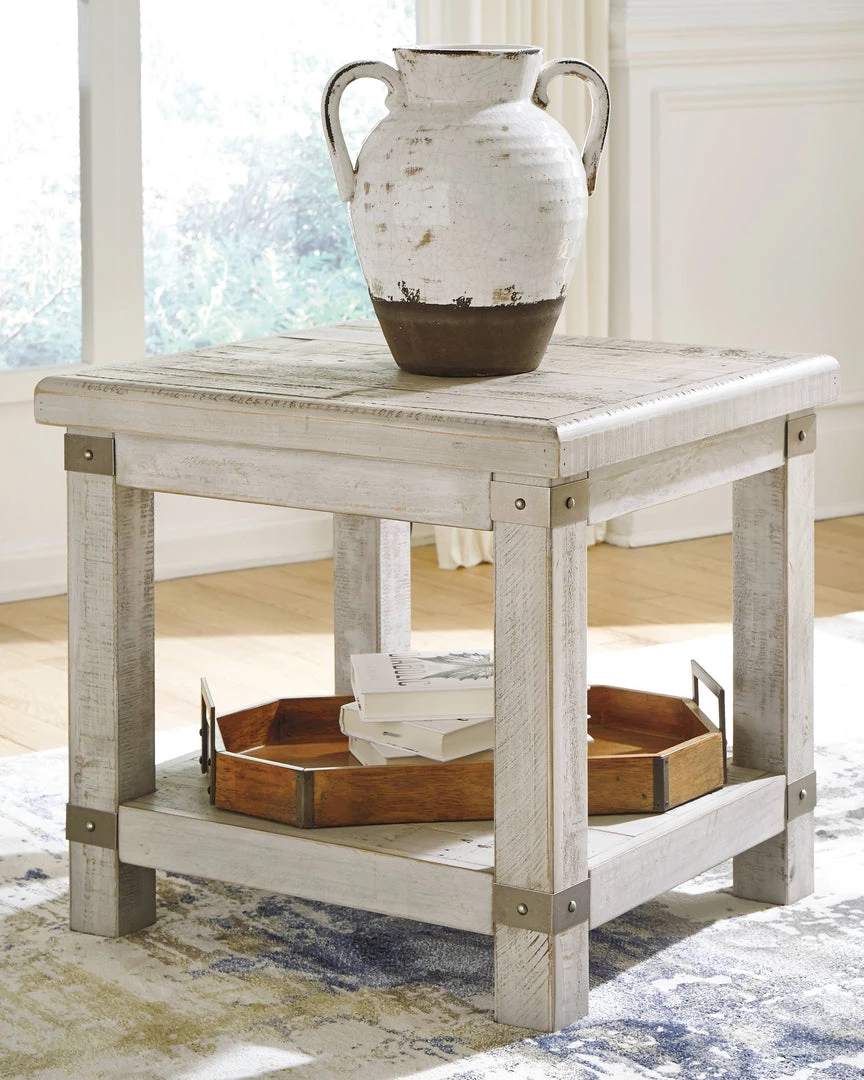 Ashley Furniture Carynhurst - White Wash Gray - Rectangular End Table Tables 9 Ashley Furniture Carynhurst - White Wash Gray - Rectangular End Table Tables