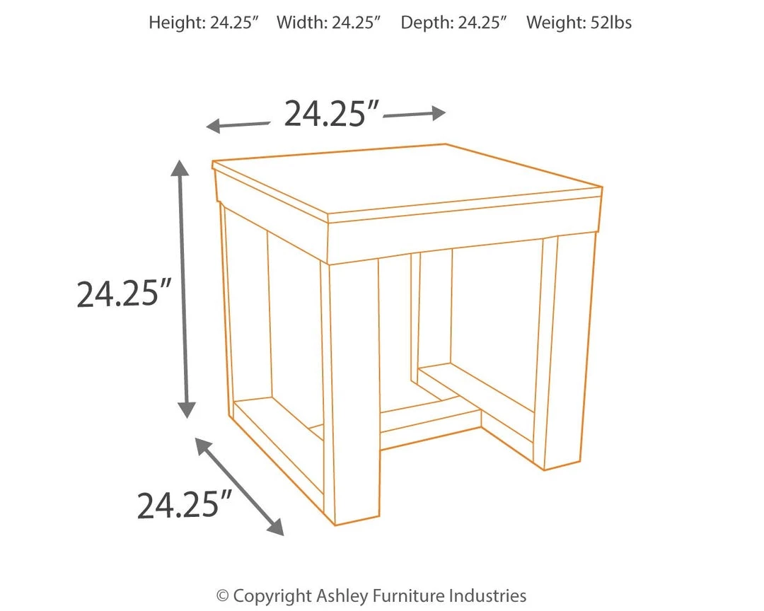Ashley Furniture Watson - Dark Brown - Square End Table 15 Ashley Furniture Watson - Dark Brown - Square End Table