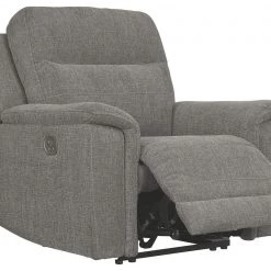 Ashley Furniture Reclining Furniture Mouttrie - Smoke - Pwr Recliner/adj Headrest