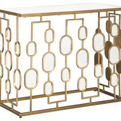 Ashley Furniture Tables Majaci - Gold Finish - Console Table