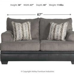 Ashley Furniture Millingar - Smoke - Loveseat Loveseats