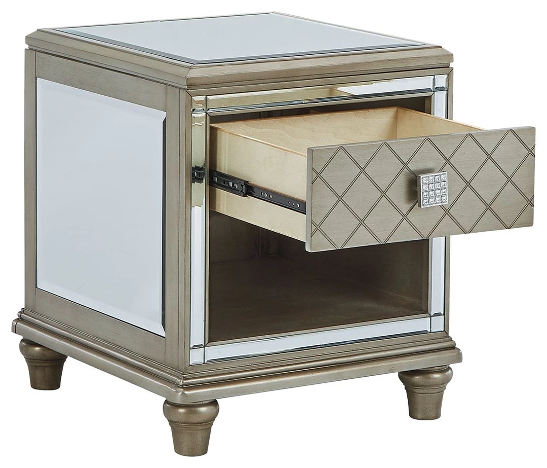 Ashley Furniture Chevanna - Platinum - Rectangular End Table 9 Ashley Furniture Chevanna - Platinum - Rectangular End Table