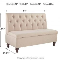 Ashley Furniture Gwendale - Light Beige - Storage Bench 13 Ashley Furniture Gwendale - Light Beige - Storage Bench