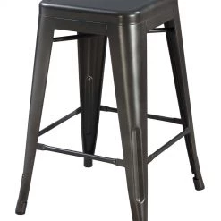 Emerald Home Stools Dakota II 24" Bar Stool, Gray