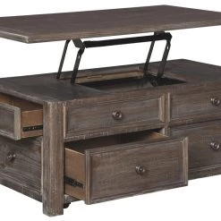 Ashley Furniture Wyndahl - Rustic Brown - Lift Top Cocktail Table Tables